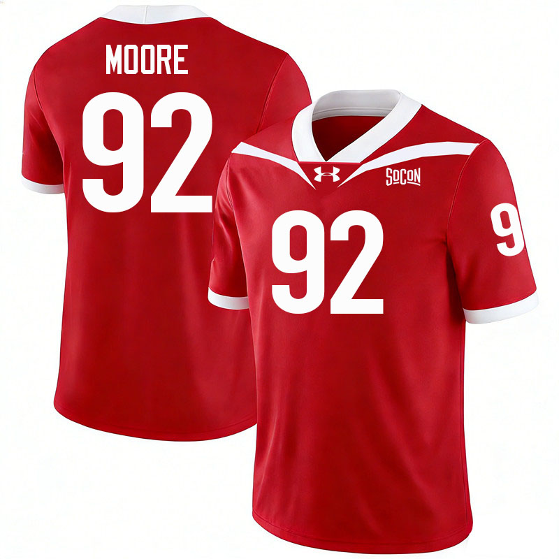 Virginia Military Institute Keydets #92 Jacob Moore College Football Jerseys,Uniforms-Red